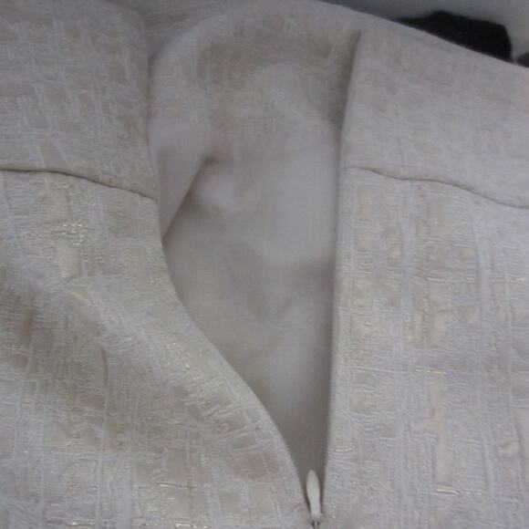 Chic Metallic Textured Gold Beige Mini Skirt Merona Size 4 - Picture 7 of 9